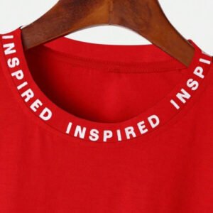 SHEIN Red 'Inspired' Crewneck Graphic T-Shirt – Men’s Size M