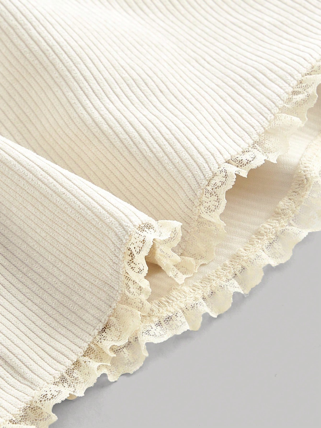 SHEIN Women's Corduroy High Waist Buttoned Mini Skirt with Ribbon Detail – Size M