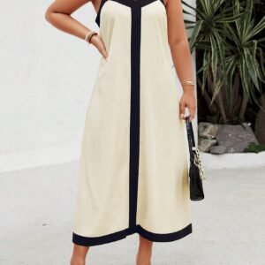 SHEIN Two-Tone Sleeveless Maxi Dress – Size L