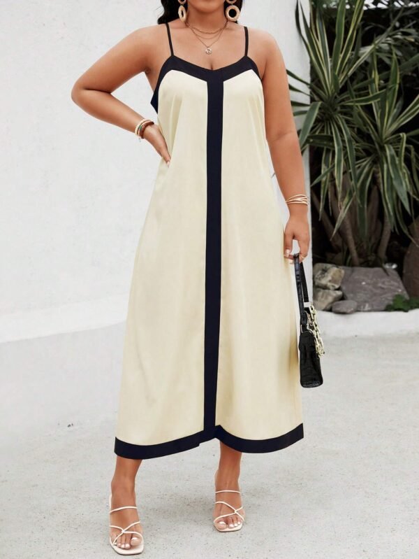 SHEIN Two-Tone Sleeveless Maxi Dress – Size L