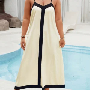 SHEIN Two-Tone Sleeveless Maxi Dress – Size L