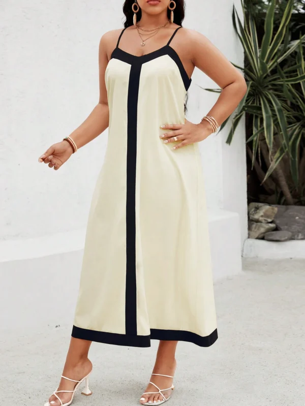 SHEIN Two-Tone Sleeveless Maxi Dress – Size L
