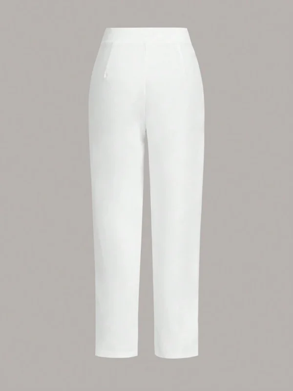 SHEIN High-Waist White Slim Fit Trousers – Size S