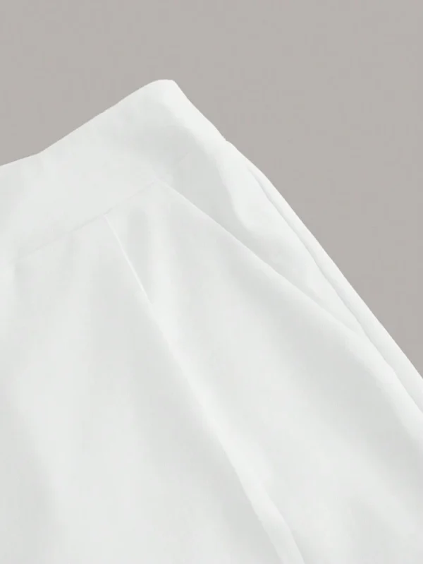 SHEIN High-Waist White Slim Fit Trousers – Size S
