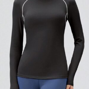 SHEIN Men's Black Long Sleeve Compression Base Layer Shirt – Size S