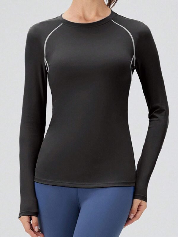 SHEIN Men's Black Long Sleeve Compression Base Layer Shirt – Size S