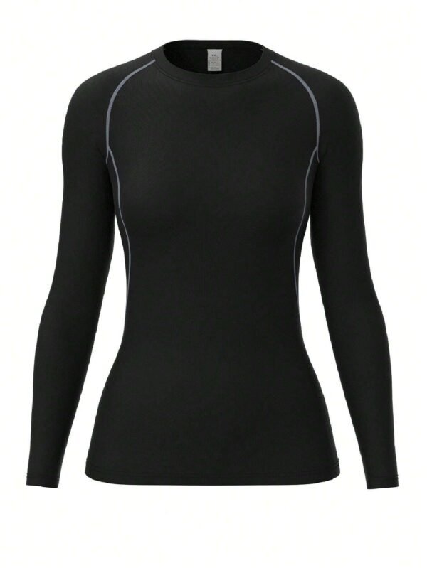 SHEIN Men's Black Long Sleeve Compression Base Layer Shirt – Size S