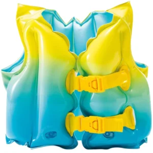 Intex Inflatable Kids' Swim Vest - Yellow & Blue Ombre with Safety Buckles