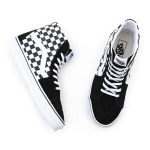 Vans Sk8-Hi Platform 2.0 Checkerboard High-Top Sneakers - Black & White Size 35