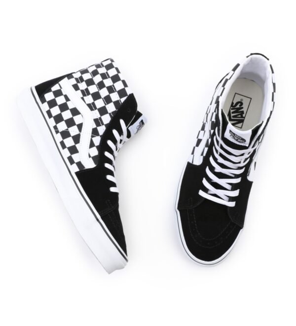 Vans Sk8-Hi Platform 2.0 Checkerboard High-Top Sneakers - Black & White Size 35