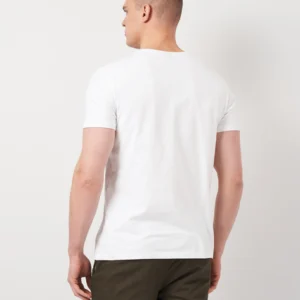 DeFacto Men’s White Graphic T-Shirt – Abstract Photo Print, Size M
