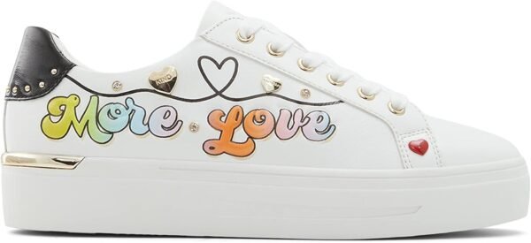 ALDO “More Love” White Leather Sneakers – Women’s Size 39