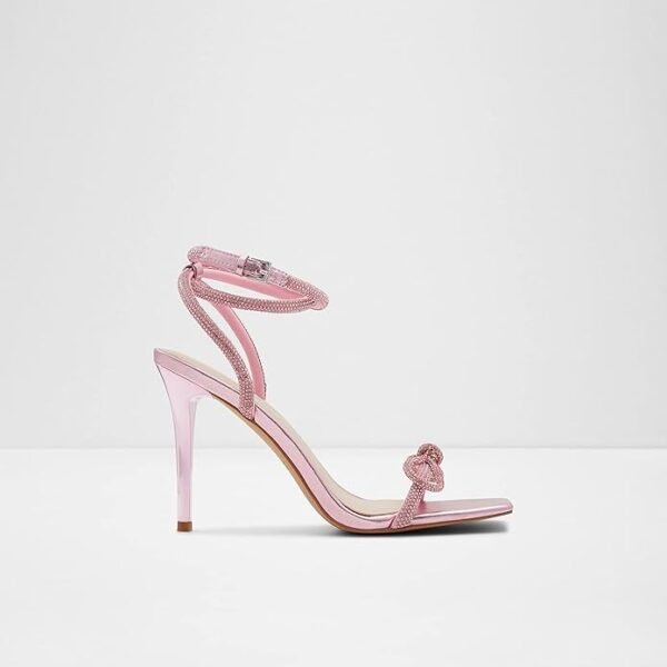 Aldo Women's Pink Rhinestone Knot-Strap High Heel Sandals – Size 40