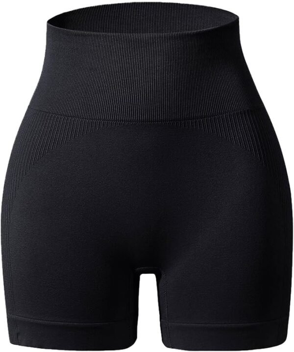 Oyanda Black Ribbed High-Waisted Corset Shorts