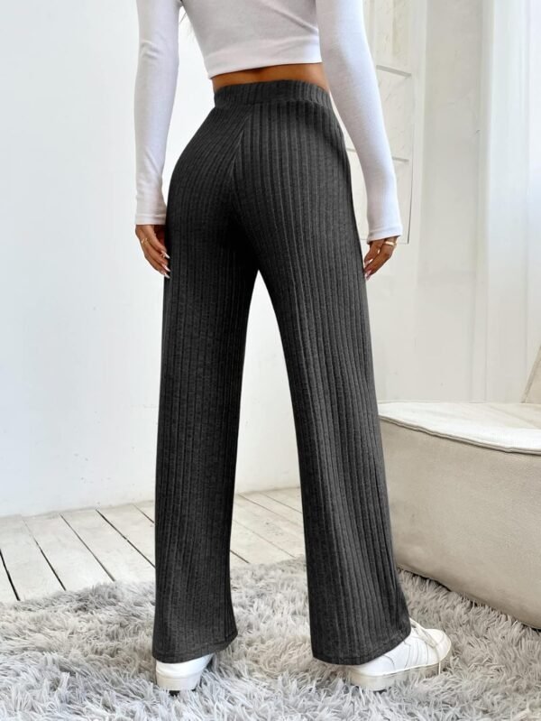 LOGIFIRST Women's Ribbed Knit Wide-Leg Pants Size xs