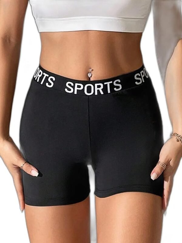 SHEIN Black "SPORTS" Branded Waistband Biker Shorts Size 12 years