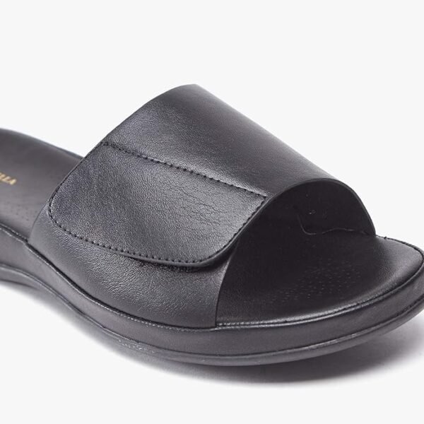 Flora Bella Women's Black Comfort Slide Sandals – Size 36