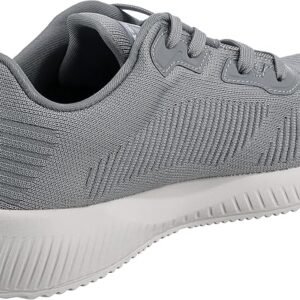Skechers Bobs Squad - Tough Talk Women's Grey Knit Lace-Up Sneakers Size 40
