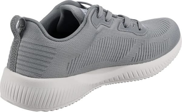 Skechers Bobs Squad - Tough Talk Women's Grey Knit Lace-Up Sneakers Size 40