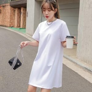 DAZY Women's Oversized Crew Neck Short Sleeve T-Shirt Dress Size xs