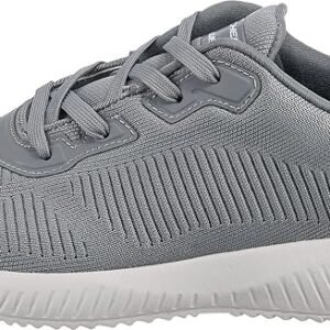Skechers Bobs Squad - Tough Talk Women's Grey Knit Lace-Up Sneakers Size 40