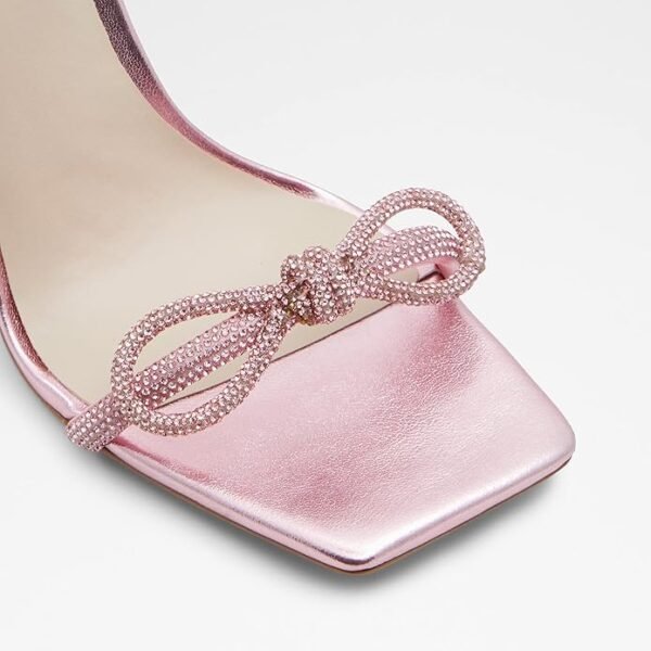Aldo Women's Pink Rhinestone Knot-Strap High Heel Sandals – Size 40
