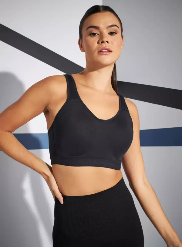 Crivit Women's Seamless Sports Bra – Black (Size S)