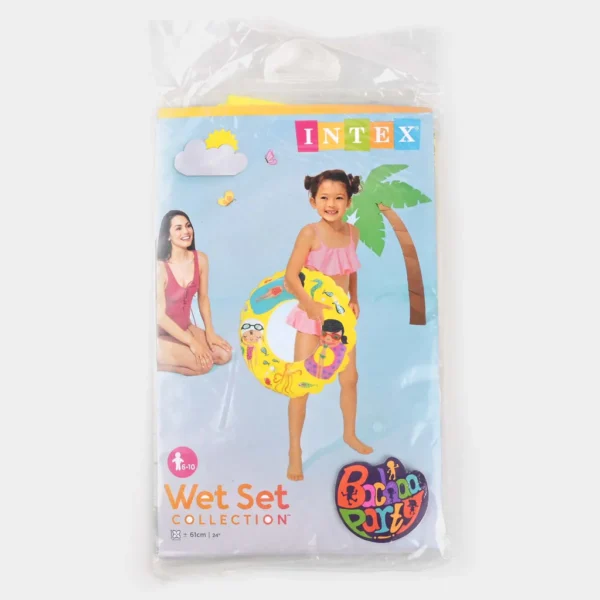 Intex Inflatable Kids' Swim Ring - Yellow with Underwater Cartoon Design