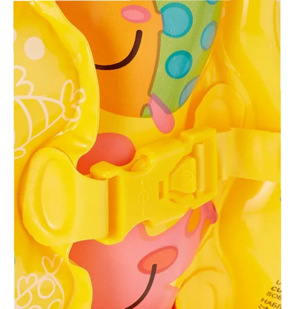 Intex Inflatable Kids' Swim Vest - Yellow with Tropical Cartoon Buddies Design