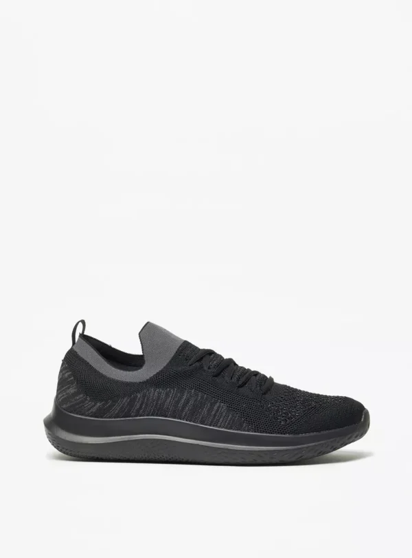 Dash Black Knit Slip-On Sneaker – Size 42 | Lightweight & Breathable