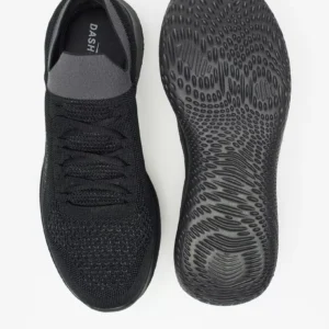 Dash Black Knit Slip-On Sneaker – Size 42 | Lightweight & Breathable