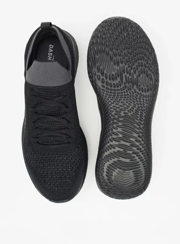 Dash Black Knit Slip-On Sneaker – Size 42 | Lightweight & Breathable