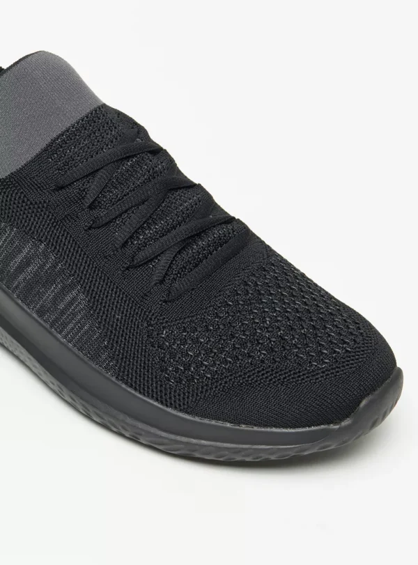 Dash Black Knit Slip-On Sneaker – Size 42 | Lightweight & Breathable