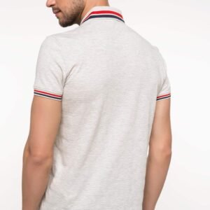 DeFacto Men's Harbour Edition Light Grey Textured Polo Shirt - Size S