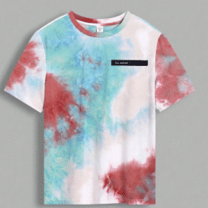 SHEIN Men’s Tie-Dye Graphic Slogan T-Shirt – “So What!” Print, Size L