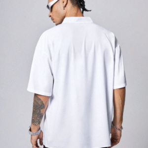 MANFINITY “Pristine” Graphic Streetwear Shirt – Size M, White
