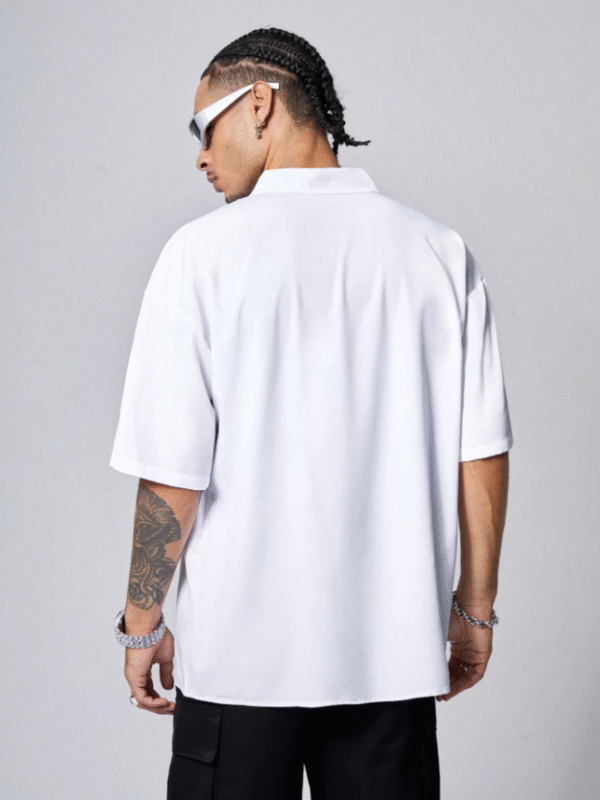 MANFINITY “Pristine” Graphic Streetwear Shirt – Size M, White