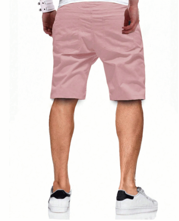 MANFINITY Men’s Dusty Pink Drawstring Casual Shorts – Size L