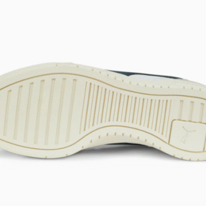 PUMA Rebound LayUp Sneakers for Men – White & Grey with Navy Detailing (Size 40)
