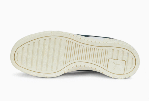 PUMA Rebound LayUp Sneakers for Men – White & Grey with Navy Detailing (Size 40)