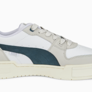 PUMA Rebound LayUp Sneakers for Men – White & Grey with Navy Detailing (Size 40)