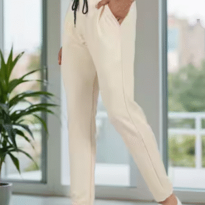 SHEIN Men’s Beige Casual Drawstring Pants – Size M
