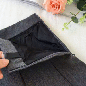 Liubiao Grey Pleated High-Waist Mini Skirt – Size S