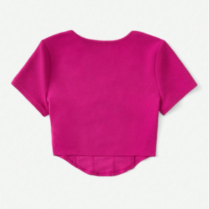 SHEIN Fuchsia Structured Crop Top – Size L