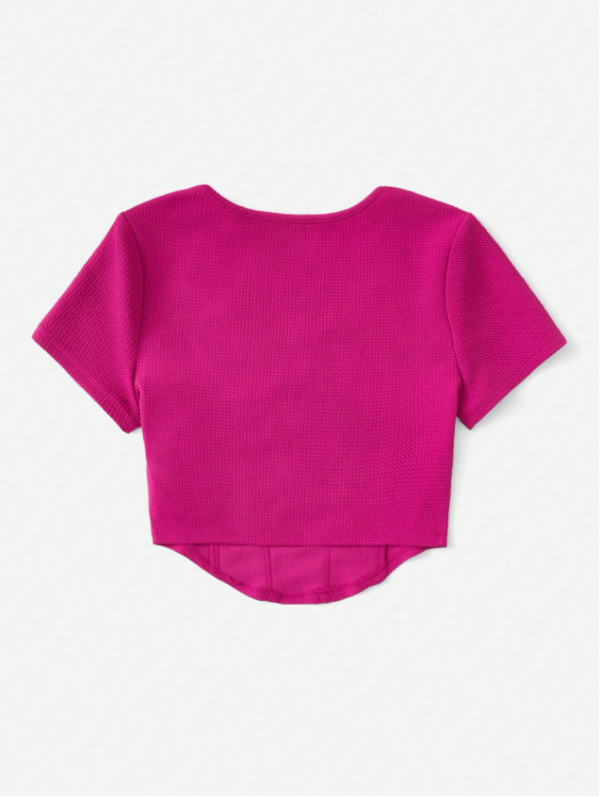 SHEIN Fuchsia Structured Crop Top – Size L