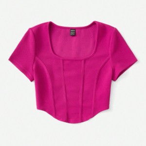 SHEIN Fuchsia Structured Crop Top – Size L