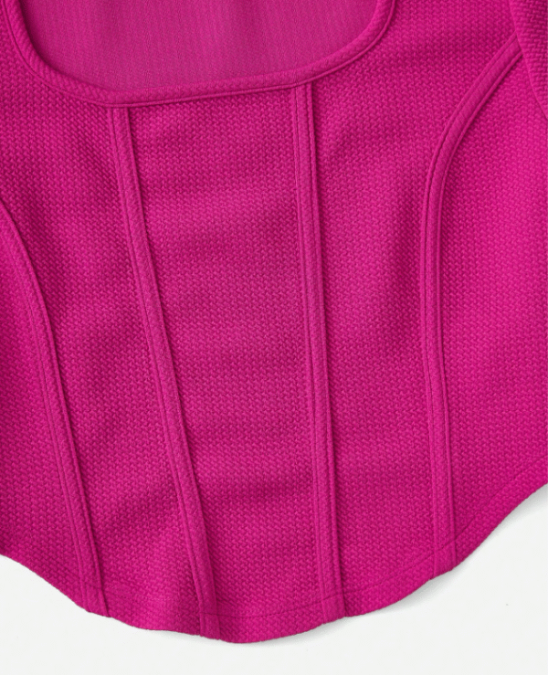 SHEIN Fuchsia Structured Crop Top – Size L