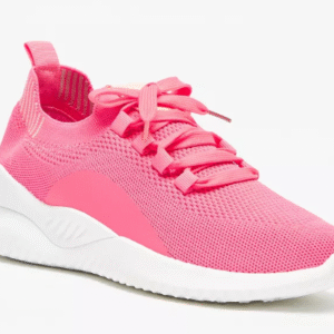 Oaklan Women's Fuchsia Pink Knit Lace-Up Sneakers Size 38