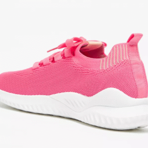Oaklan Women's Fuchsia Pink Knit Lace-Up Sneakers Size 38