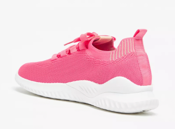 Oaklan Women's Fuchsia Pink Knit Lace-Up Sneakers Size 38